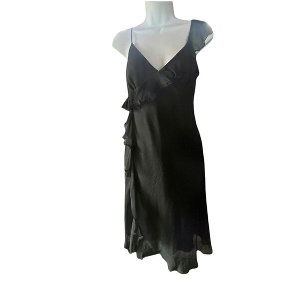 Banana Republic Dresses & Skirts - Banana Republic Womens Black Silk Chiffon Dress Size 4P